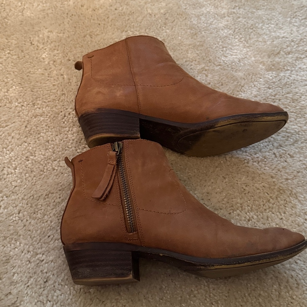 Lucky Brand Tan Leather Ankle Booties - Picture 4 of 6